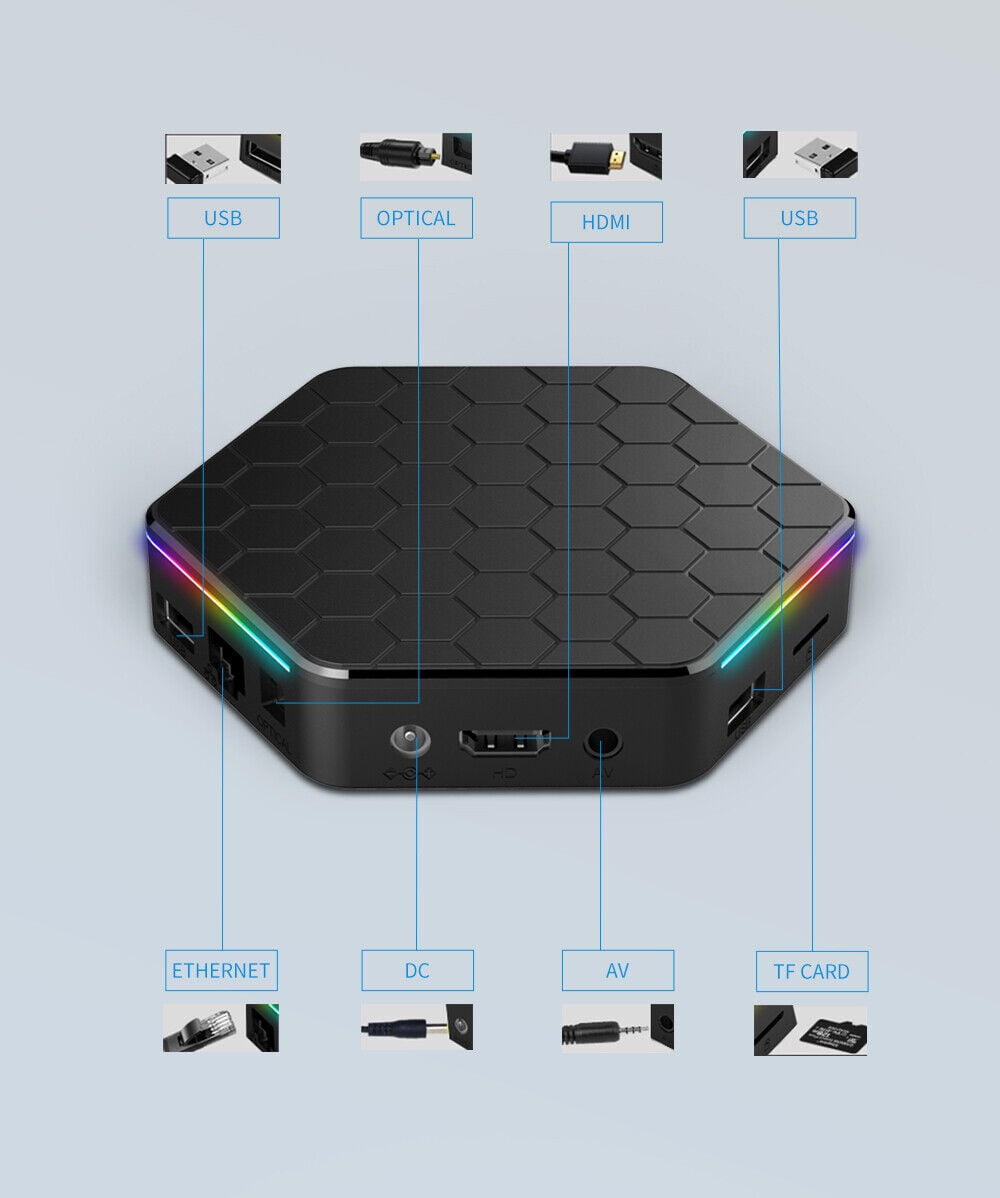 T95Z Plus 6K HD TV Box - Android 12.0, A53 Quad Core, 4GB RAM, 128GB Memory, Dual WiFi, 8K Decoding - Walmart.com T95Z Plus 6K HD TV Box - Android 12.0, A53 Quad Core, 4GB RAM, 128GB Memory, Dual WiFi, 8K Decoding - Walmart.com