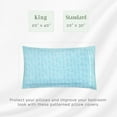 thumbnail image 6 of Elegant Comfort Ultra Soft Set of 2 Sea Waves Pint Pillowcases - 1500 Series Microfiber, Soft and Smooth Envelope Closure 2-Piece Pillow Covers - Standard/Queen, Wave Aqua, 6 of 6