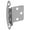 Polished Chrome, variant on Stanley S826347 White Non-Spring Flush Cabinet Hinge, 2 Count