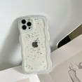thumbnail image 4 of Compatible iPhone 11 Pro Max Case, Curly Wave Edge, Cute Transparent Bling Glitter Star Design, Soft TPU Shockproof Protective Case for Women and Girls (Clear), 4 of 11