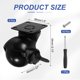 thumbnail image 2 of Ruedas de bola Uxcell, ruedas de muebles giratorias con freno/Placa superior giratoria/Montaje de tornillo/destornillador de 1.5 pulgadas negro, 2 of 7