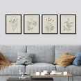 thumbnail image 2 of PixonSign Framed Wall Art, Vintage Wildflower Prints, Set of 4 Plant Floral Collage Drawing Wall Decor, Nature Wilderness Botanical Modern Wall Décor for Living Room, Bedroom, Office - 11"x14" Black, 2 of 5