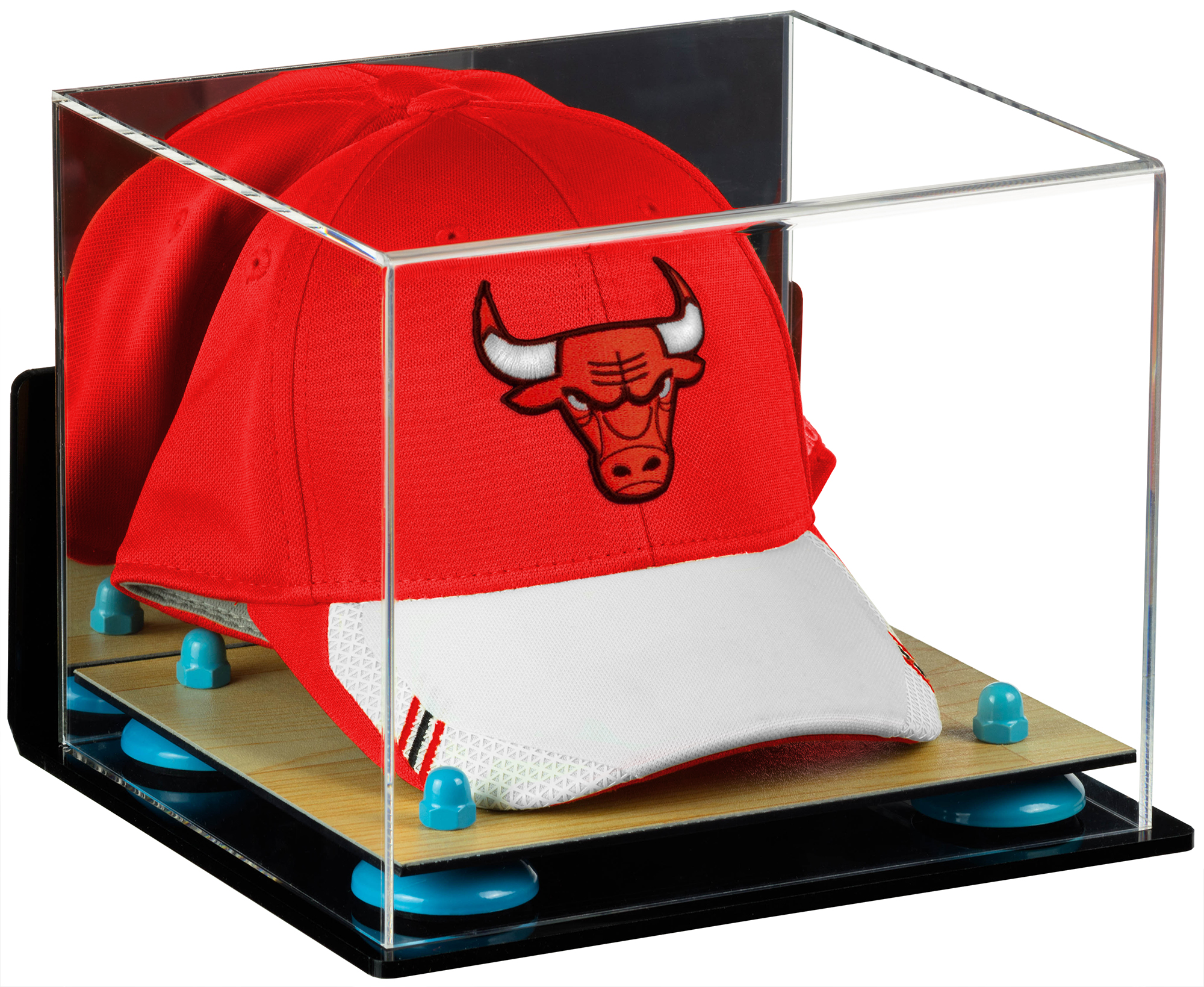 Deluxe Acrylic Basketball Hat or Cap Display Case with Mirror, Wall