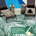 WondRg Outdoor Plastic Rugs on Sale Clearance 5'x8' Area Rugs Green Palm Leaf RV Rugs, Camping