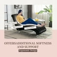 thumbnail image 5 of Newest Elegant Chaise Lounge, Button-Tufted Velvet with S-Shaped Back and Clear Acrylic Legs,Black, 5 of 13