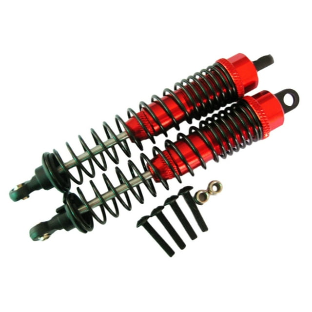 ZheElen 2pack/lot Rear Shock Absorber For AXIAL 1/10 ROCK RACER 90026 Upgraded Parts AX31013 Crawler Desert Buggy Red