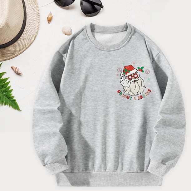 Sudadera para mujer con cuello redondo, ropa deportiva, jersey, camisetas de manga larga para desplazamientos, camping, oficina, otoño e invierno , SG