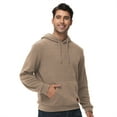 thumbnail image 5 of QPNGRP Men's Pullover Hoodies Plaid Long Sleeve Drawstring Casual Hooded Sweatshirts with Kanga Pockets Khaki XL, 5 of 6