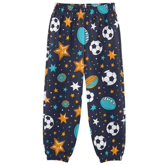 joogoo Football and Star Boys' Sweatpants Jogger Pants 5-6Y