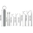 thumbnail image 3 of Barsme 304 Metal Tooth Picking Tool Stainless Steel Toothpick Portable Oral Tooth Cleaning Tool Set, 3 of 9