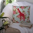 thumbnail image 3 of Carolines Treasures Giraffe Shabby Chic Blue Roses Canvas Fabric Decorative Pillow BB1001 14Hx14W multicolor, 3 of 4