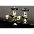 thumbnail image 2 of Kingston Brass KS1102PKX Robinet de Lavabo avec Poignée Croisée, PB, 2 of 4