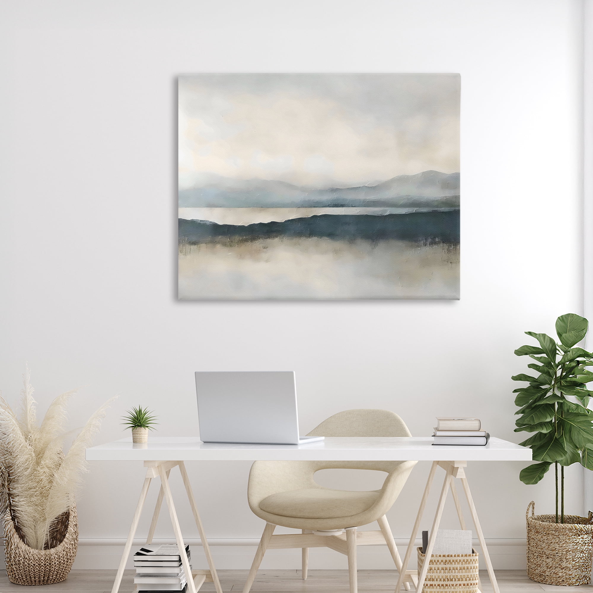 Stupell Industries Muted Horizon Mountainscape Canvas Wall Art, design by Riley B