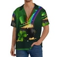 thumbnail image 3 of Easygdp St. Patrick's Day4 Men's Casual Short-sleeved Shirt with Pocket and Button Suitable for Beach Vacation Leisure - 4X-Large, 3 of 7
