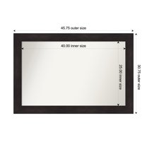 Amanti Art Custom Framed Wall and Bathroom Mirror (30.75 x 45.75 in.), Furniture Espresso Frame