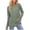 Army Green_Christmas Gift for Womnen, variant on Fanxing V Neck Pullover Sweaters for Women with Thumb Holes Casual Dressy Side Slit Tunic Knit Tops Army Green L