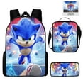 thumbnail image 1 of [Fast Delivery] Sonic Game Cartoon Children‘s Student Backpack Lunch Pencil Case Three-piece Schoolbag, 1 of 7