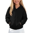 thumbnail image 6 of Children Jacket Dqueduo Children's Winter Solid Color Full Zip Hooded Fleece Lined Sweatshirt Coat Jacket, 6 of 10