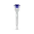 thumbnail image 3 of Angara Natural 0.9 Ct. Tanzanite with Tanzanite Classic Ring in 14K White Gold for Women (Ring Size: 3), 3 of 9