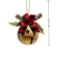 thumbnail image 2 of yujiao Christmas Decorations Giant Metal Christmas Bell Hanging Ornament 14.6"(Gold), 2 of 6