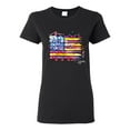 thumbnail image 1 of Wild Bobby, Colorful Neon Flag Hearts Love, Streetwear, Women Graphic Tee, Black, Small, 1 of 3