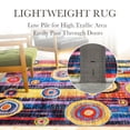thumbnail image 6 of Modern Area Rugs, Contemporary Soft Non-Slip Indoor Floor Carpet with Circles Print Low Pile Washable Mat for Entryway Bedroom Living Room, 6 of 7
