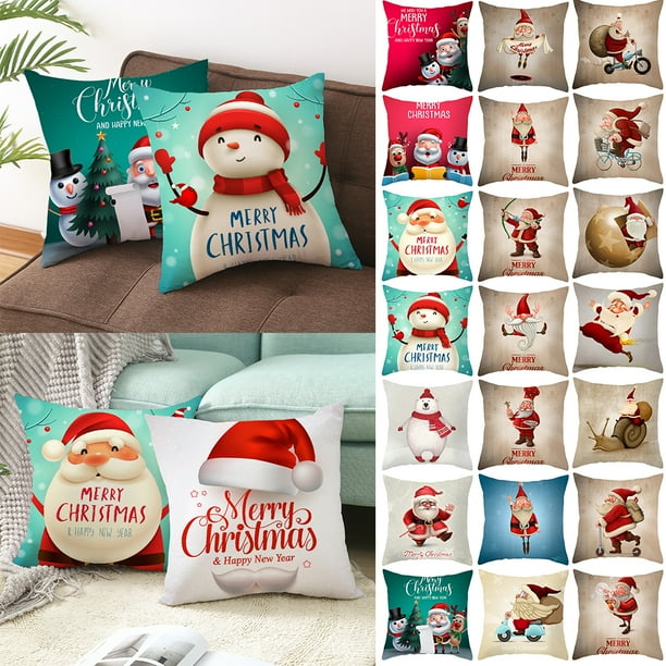 Christmas Pillow Covers 18×18 Inch Holiday Pillow Covers for Sofa Couch