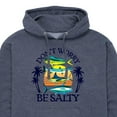 thumbnail image 3 of Instant Message - Don't Worry, Be Salty - Fishing, Hunting, Camping - Men's Pullover Hooded Fleece Sweatshirt, 3 of 7