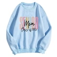 thumbnail image 5 of Fgnfyis Oversize Women Long Sleeve Crewneck Letter Print Lightweight Loose Pullover Womens Sweatshirts Blouse Top for Casual Wear Sky Blue XXL, 5 of 6