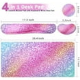 thumbnail image 2 of Large Keyboard Mouse Pad Set, Extended Mouse Pad+Keyboard Wrist Rest Support, Memory Foam Ergonomic Easy Typing, 4Pcs (35.4×15.9 in) Desk Pad Set for Home Office Study Game - Colorful, 2 of 7