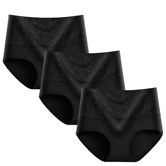 ZHENHONG Seamless Underwear for Women 3pcs Hot High Waist Ladies Ladies Sexy Postpartum Tummy Tucking and Hip Lifting