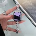 thumbnail image 5 of Bling Band Compatible for Apple Watch 38mm 40mm 41mm for Women, Cute Fashion Sparkle Bracelet Jewelry Metal Strap with Bands Removal Tool for iWatch Series 9 8 7 6 5 4 3 2 1 SE,Silver, 5 of 8