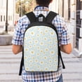 thumbnail image 5 of Uemuo Daisies Flowers Printed Durable 17-inch Student Backpack - Lightweight, Waterproof, Adjustable Straps, Ideal for School, Work, Travel, 5 of 5