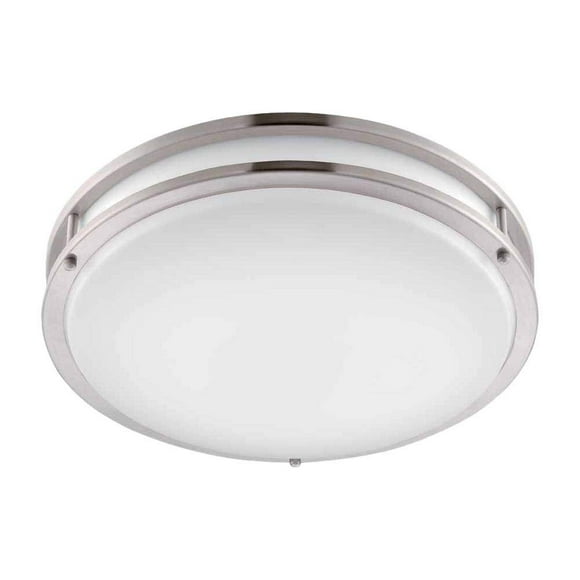 Hampton Bay DC016LED 16" Brushed Nickel LED Round Flush Mount