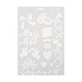 thumbnail image 1 of Injueey Plantilla de dibujo, plantilla de regla de plástico, tablero de pintura para bricolaje, decoración de álbum hueco, n. ° 9 pinturas Blanco 12 #, 1 of 6