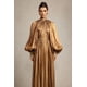 thumbnail image 4 of Vestido maxi vestido bellabarnetten Kuhany con cuello redondo y pliegues, 4 of 5