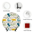 thumbnail image 4 of Kdxio Childish Dinosaur Bone China Decorative Plate Ceramic Decorative Plate for Home Office Wall Stand Decorative Plates for Home Bedroom-7in, 4 of 6