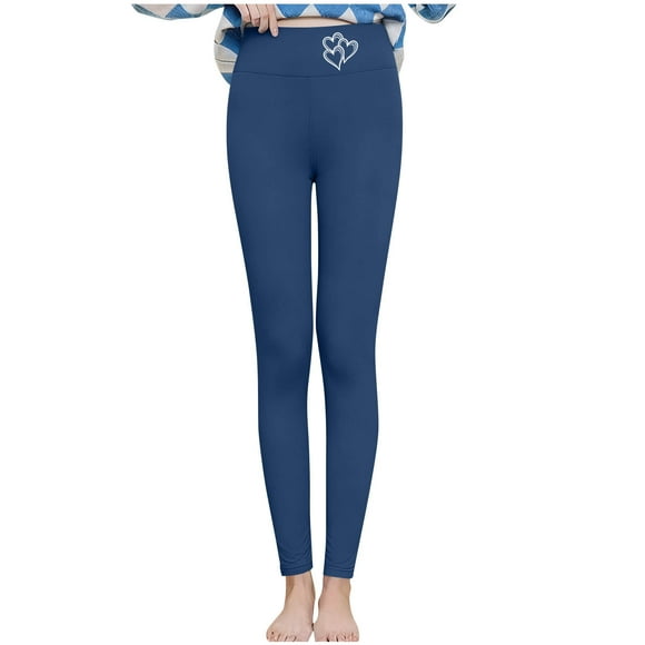 Womens Fleece Pants, Lamb Wool Leggings with Fleece Lining