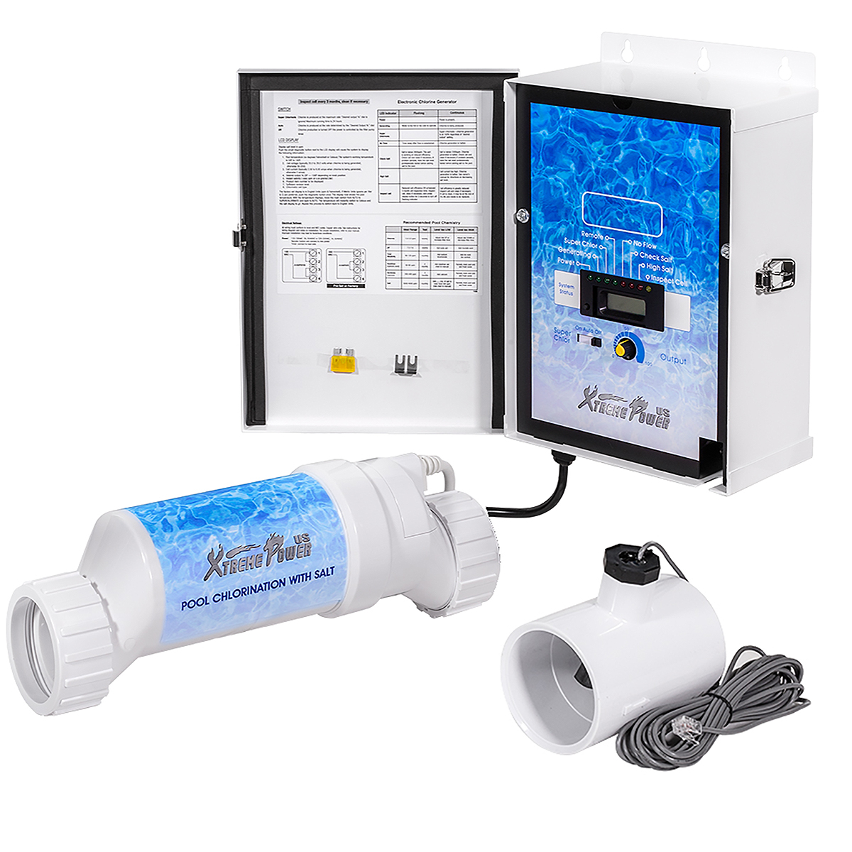 XtremepowerUS Pool Chlorine Generator Salt Chlorinator Flow Switch
