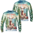thumbnail image 3 of Merry Christmas Santa Reindeer Antlers Goldendoodle Sleigh Xmas Winter Holiday All Over Print 3D Sweatshirt Unisex Merch Doodle Dog Lover Gifts Idea - 00023, 3 of 6