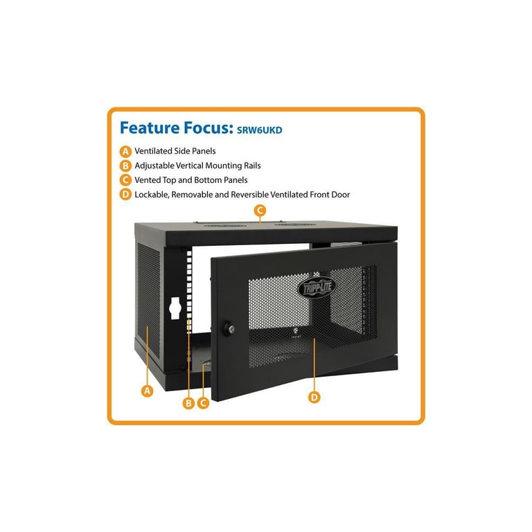 Tripp Lite Smartrack 6u Wall Mount Rack Enclosure Server Cabinet ...