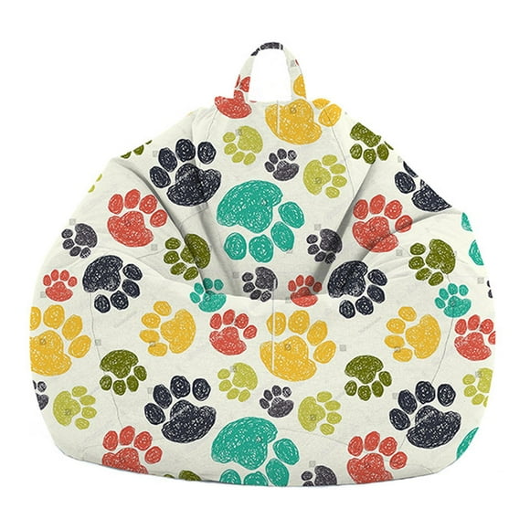 Fauteuil Poire à Imprimé Animal Doux pour Ados Empreinte de Patte