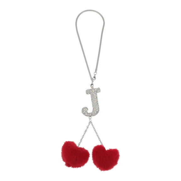 Unique Bargains 1 Pcs Metal Rhinestone Faux Diamond Car Rear View Mirror Pendant Accessories Car Hanging Ornament Red