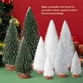 thumbnail image 4 of Ayieyill 9Pcs Mini Christmas Trees Christmas Decor Artificial Christmas Decorations with 4 Sizes, Christmas Tree Bottle Brush Trees Christmas Table Decorations (Green Silver White), 4 of 7