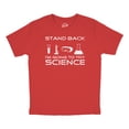 thumbnail image 2 of Youth Stand Back Science Funny Shirts Cool Humorous Nerdy T shirts for Geeks (Red) - XL, 2 of 4