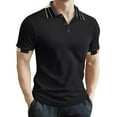 thumbnail image 2 of Ashirexll Mens T-shirts, Big and Tall Shirts for Men, Summer Shirts for Casual and Business Short Sleeve Turndown Collar T-shirts, 2 of 4