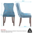 thumbnail image 3 of MIKIBAMA Set of 4 Light Blue Tufted Velvet Dining Chairs Solid Wood Frame for Dining Room, 3 of 8