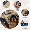 thumbnail image 5 of Pastriotic USA Flag Table Cloth Waterproof Tablecloths, Texas Star Vintage Brown 4th of July Tablecloth Dining Table Cover for Kitchen Party Tabletop Outdoor, Square Tablecloth 54x54 Inch, 5 of 9