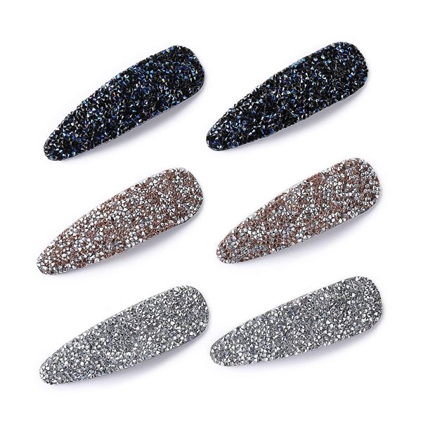 Pinzas para el cabello con diamantes de imitación para mujer, pinzas a presión de cristal brillante, diferentes colores, pasadores con diamantes de imitación, pinzas para el cabello para fiesta, boda JAMW Sencillez