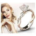 thumbnail image 4 of Anillos para mujer, regalos para mujer, anillo de compromiso elegante con circonitas y diamantes para boda., 4 of 5